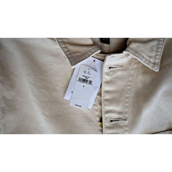 Banana Republic 865092001 Womens Sz 6 Light Ecru Cream/Beige Denim Jumpsuit $140 - Picture 8 of 16